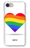 Rainbow Heart-Phone Case-iPhone 8-Snap-Gloss-Movvy