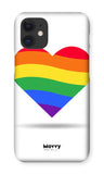 Rainbow Heart-Phone Case-iPhone 12 Mini-Snap-Gloss-Movvy