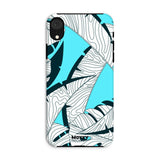 Baby Blue Leaves-Phone Case-iPhone XR-Tough-Gloss-Movvy
