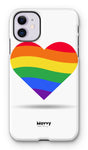 Rainbow Heart-Phone Case-iPhone 11-Tough-Gloss-Movvy