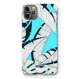 Baby Blue Leaves-Phone Case-iPhone 11 Pro Max-Snap-Gloss-Movvy