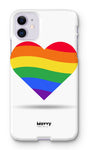 Rainbow Heart-Phone Case-iPhone 11-Snap-Gloss-Movvy
