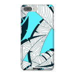 Baby Blue Leaves-Phone Case-iPhone 8 Plus-Snap-Gloss-Movvy
