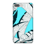 Baby Blue Leaves-Phone Case-iPhone 8 Plus-Snap-Gloss-Movvy