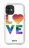 Rainbow Love-Phone Case-iPhone 12 Mini-Tough-Gloss-Movvy
