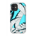 Baby Blue Leaves-Phone Case-iPhone 12 Mini-Tough-Gloss-Movvy