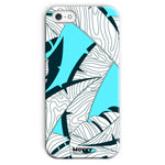 Baby Blue Leaves-Phone Case-iPhone SE (2020)-Snap-Gloss-Movvy
