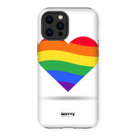 Rainbow Heart-Phone Case-iPhone 12 Pro Max-Tough-Gloss-Movvy