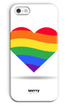 Rainbow Heart-Phone Case-iPhone SE (2020)-Snap-Gloss-Movvy