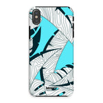 Baby Blue Leaves-Phone Case-iPhone XS-Tough-Gloss-Movvy