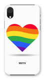 Rainbow Heart-Phone Case-iPhone XR-Snap-Gloss-Movvy