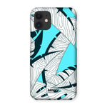 Baby Blue Leaves-Phone Case-iPhone 12 Mini-Snap-Gloss-Movvy