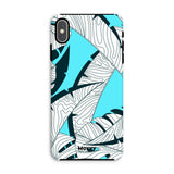 Baby Blue Leaves-Phone Case-iPhone XS Max-Tough-Gloss-Movvy