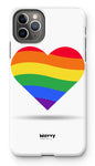 Rainbow Heart-Phone Case-iPhone 11 Pro Max-Tough-Gloss-Movvy