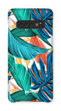 Tropical Leaves-Phone Case-Galaxy S10-Snap-Gloss-Movvy
