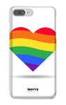 Rainbow Heart-Phone Case-iPhone 8 Plus-Snap-Gloss-Movvy