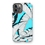 Baby Blue Leaves-Phone Case-iPhone 11 Pro-Tough-Gloss-Movvy